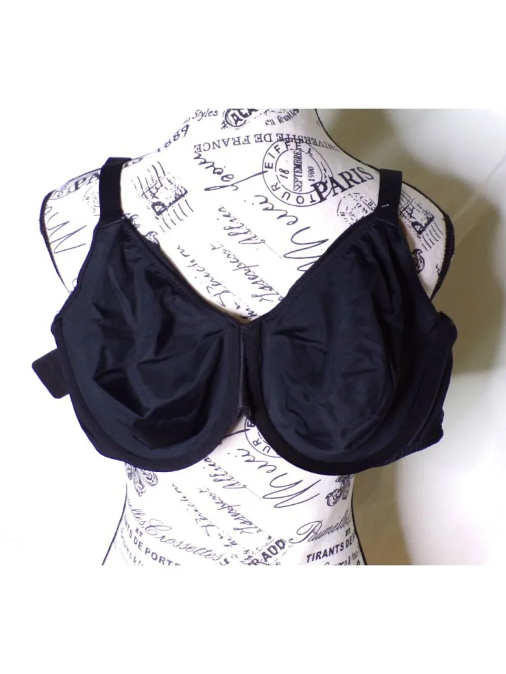 🆕WACOAL Inside Job Full Unpadded Underwire Bra 38G Black #855345 - Picture 8 of 8